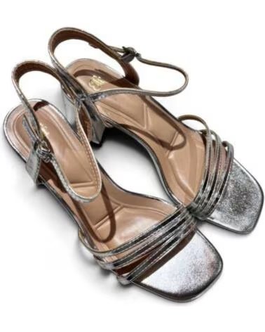 BUONAROTTI SANDALIA TACÓN FIESTA PLATA 133730