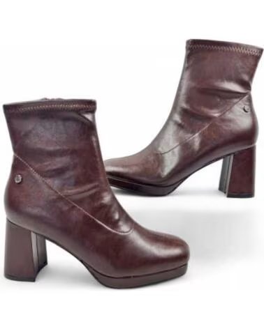 TIMBOS STIVALETTI CON TACCO E PLATFORM DONNA MARRONE 132218 MARRON