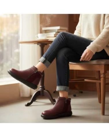 TIMBOS BOTIN BAREFOOT CALZADO RESPETUOSO 133758 BURDEOS