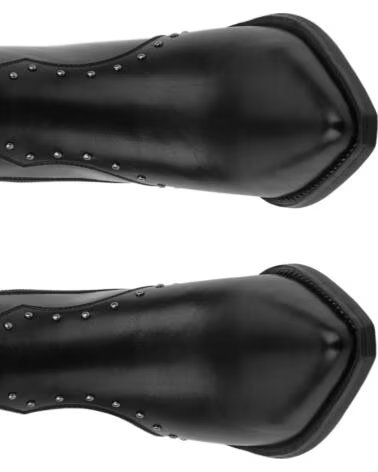 BB UP BOTIN COWBOY NEGRO DE MUJER CON TACON Y TACHAS 2640 PU NEGRO