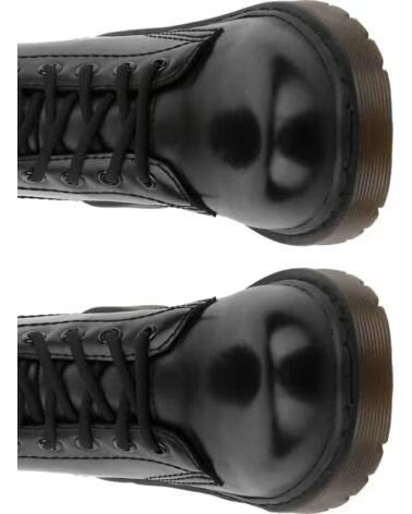 BB UP BOTIN MILITAR DE MUJER CON CORDONES 2467 PU NEGRO BLACK