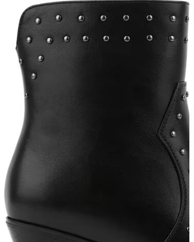 BB UP BOTIN COWBOY NEGRO DE MUJER CON TACON Y TACHAS 2640 PU NEGRO