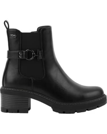 BB UP BOTINES DE MUJER CON TACON Y HEBILLA 2623 PU NEGRO BLACK