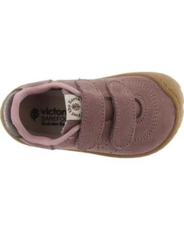 VICTORIA BASKETS BAREFOOT BOSCO CROÛTE DE CUIR 1370118 MAUVE MALVA