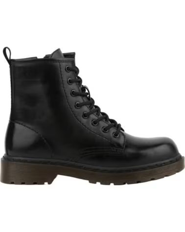 BB UP BOTIN MILITAR DE MUJER CON CORDONES 2467 PU NEGRO BLACK