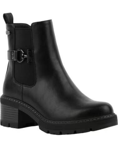 BB UP BOTINES DE MUJER CON TACON Y HEBILLA 2623 PU NEGRO BLACK