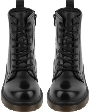 BB UP BOTIN MILITAR DE MUJER CON CORDONES 2467 PU NEGRO BLACK