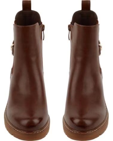 BB UP BOTINE CLASICO DE MUJER CON TACON Y HEBILLA 2623 PU MARRON BROWN
