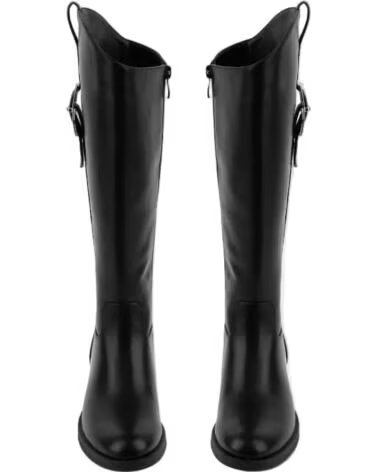 BB UP BOTA ALTA NEGRA DE MUJER CON ASPECTO HIPICA 2639 PU NEGRO BLACK