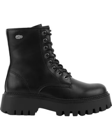 BB UP BOTIN MILITAR NEGRO DE MUJER EN SUELA TRACK 2608 PU NEGRO BLACK
