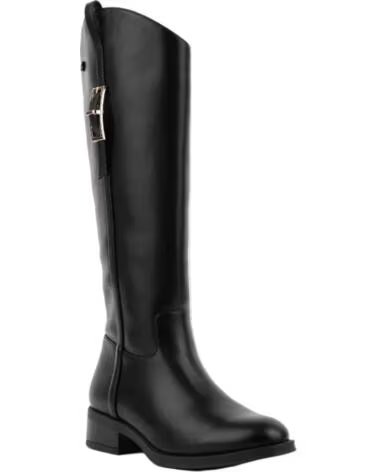 BB UP BOTA ALTA NEGRA DE MUJER CON ASPECTO HIPICA 2639 PU NEGRO BLACK