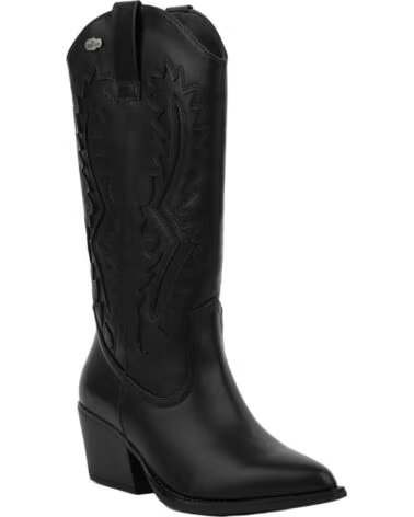 BB UP BOTA COWBOY DE MUJER NEGRA CON TACON CORTO 2642 ANTE NEGRO BLACK