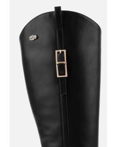 BB UP BOTA ALTA NEGRA DE MUJER CON ASPECTO HIPICA 2639 PU NEGRO BLACK