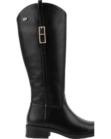 BB UP BOTA ALTA NEGRA DE MUJER CON ASPECTO HIPICA 2639 PU NEGRO BLACK