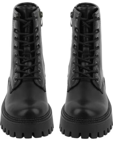 BB UP BOTIN MILITAR NEGRO DE MUJER EN SUELA TRACK 2608 PU NEGRO BLACK