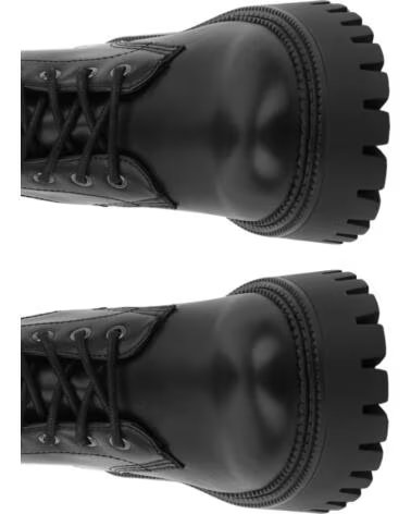 BB UP BOTIN MILITAR NEGRO DE MUJER EN SUELA TRACK 2608 PU NEGRO BLACK
