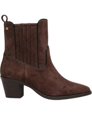 BB UP BOTIN MARRON DE MUJER CON TACON Y DETALLES LATERALES 2760 ANTE Cafe BROWN
