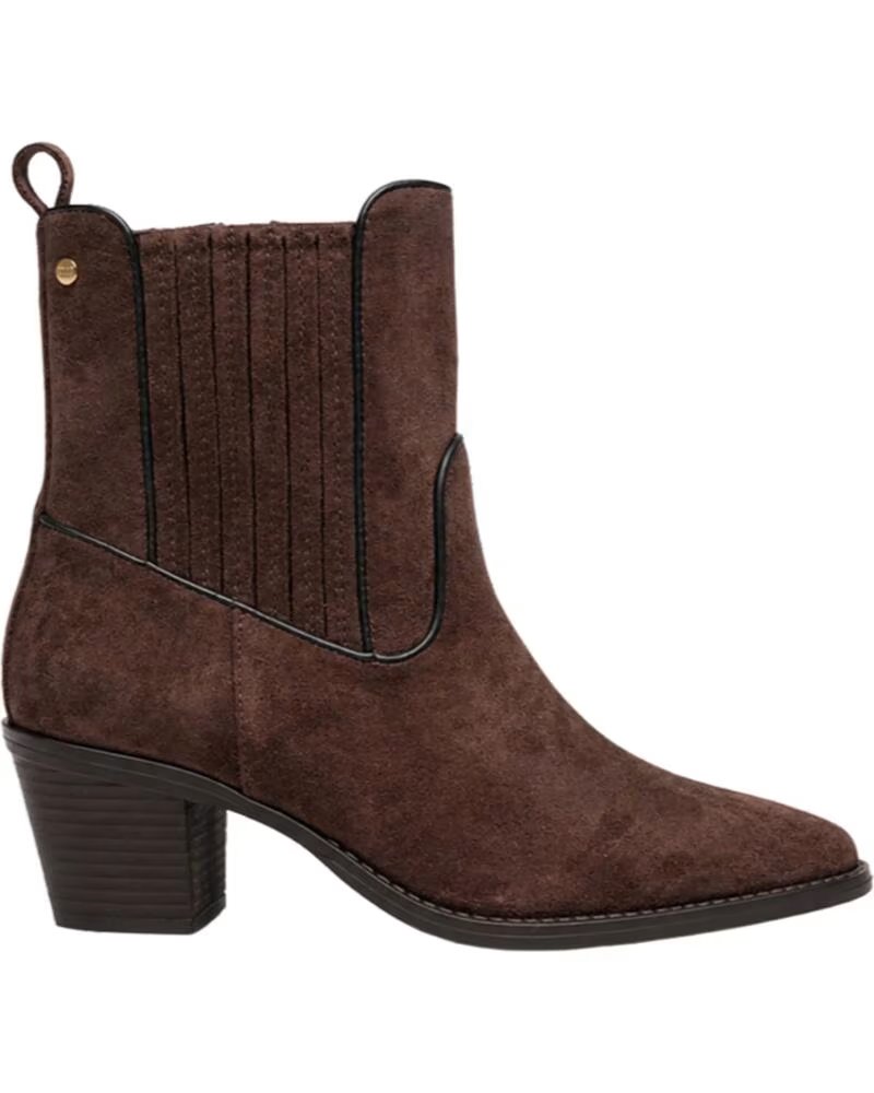 BB UP BOTIN MARRON DE MUJER CON TACON Y DETALLES LATERALES 2760 ANTE Cafe BROWN