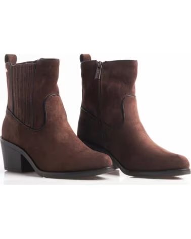 BB UP BOTIN MARRON DE MUJER CON TACON Y DETALLES LATERALES 2760 ANTE Cafe BROWN
