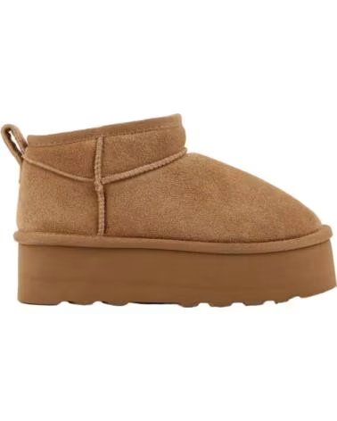 BB UP BOTIN DE MUJER EN PIEL SERRAJE CON DOBLE SUELA 1029 SERRAJE BEIGE