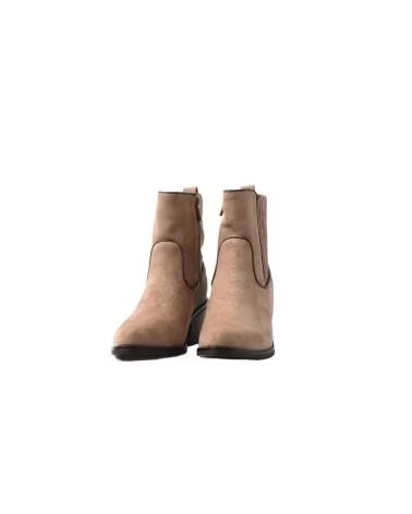 BB UP BOTIN DE MUJER CON ELASTICO Y TACON 2760 ANTE Beige BEIGE