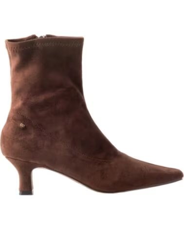 BB UP DAMEN COWBOY STIEFELETTE MIT ABSATZ 2740 WILDLEDER CAFÉ BROWN