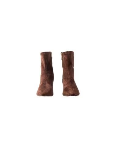 BB UP DAMEN COWBOY STIEFELETTE MIT ABSATZ 2740 WILDLEDER CAFÉ BROWN