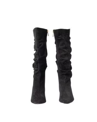 BB UP BOTA NEGRA DE MUJER CON TACON Y CANA FRUNCIDA 2745 ANTE Negro BLACK