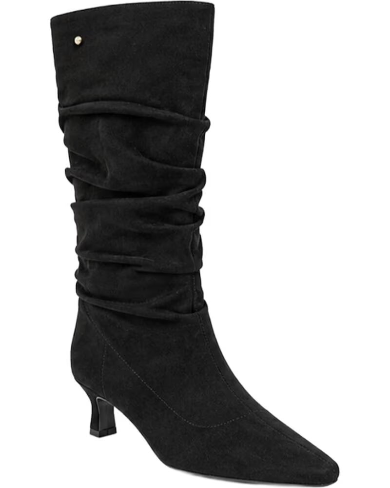 BB UP BOTA NEGRA DE MUJER CON TACON Y CANA FRUNCIDA 2745 ANTE Negro BLACK