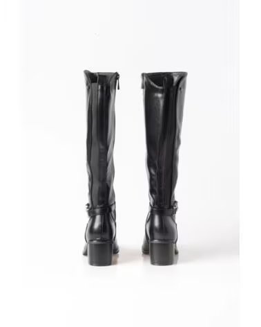 BB UP BOTA ALTA NEGRA DE MUJER CON HEBILLA DORADA 2741 PU Negro BLACK