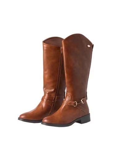 BB UP BOTA ALTA CAMEL DE MUJER ESTILO ECUESTRE CON HEBILLA 2720 PU Camel BROWN