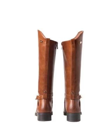 BB UP BOTA ALTA CAMEL DE MUJER ESTILO ECUESTRE CON HEBILLA 2720 PU Camel BROWN