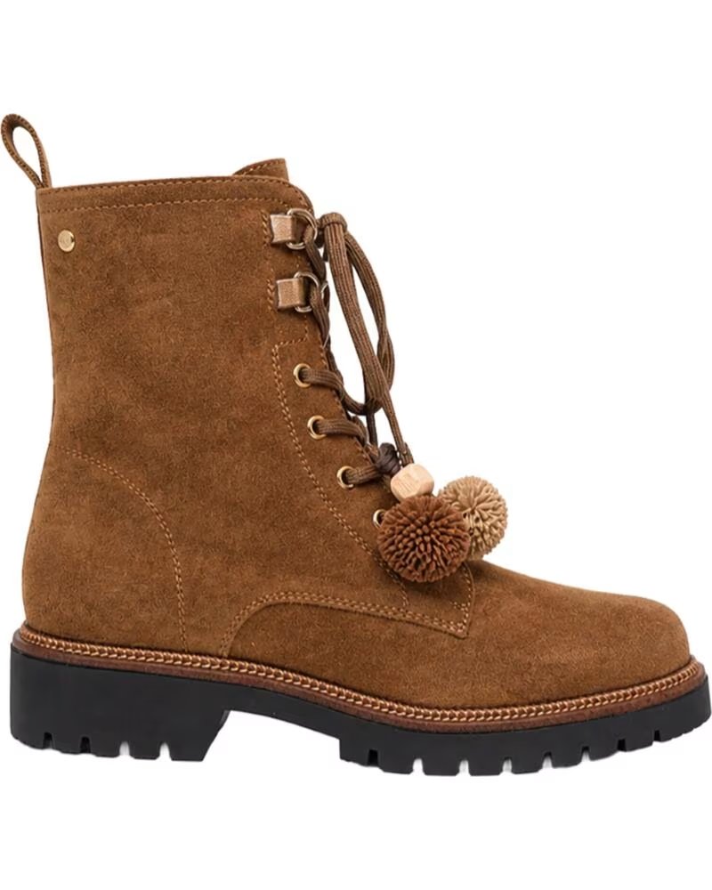 BB UP BOTIN CAMEL DE MUJER CON CORDONES Y SUELA TRACK 2762 ANTE Camel BROWN