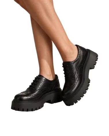 BB UP ZAPATOS BLUCHER NEGRO DE MUJER EN SUELA TRACK 2607 PU Negro BLACK