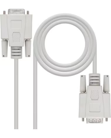 NANO CABLE Cable rs232 db9 nanocable 1 8m - macho - hembra - beige
