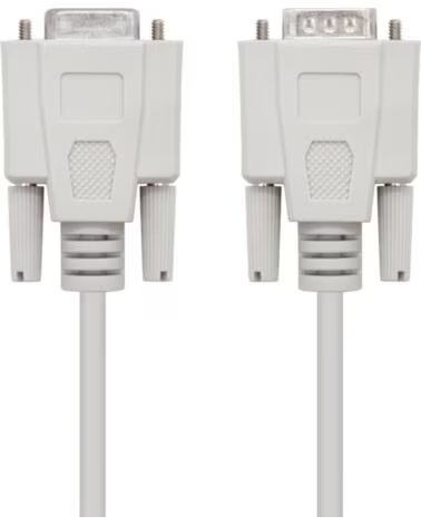 NANO CABLE Cable rs232 db9 nanocable 1 8m - macho - hembra - beige