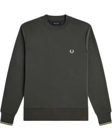 FRED PERRY Sudadera M7535-U98 en verde para hombre FIELD GREEN - OATMEAL
