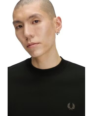 FRED PERRY RUNDHALS SWEATSHIRT M7535 NIGHT GREEN