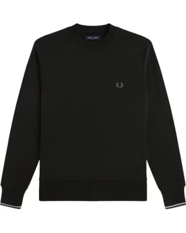 FRED PERRY RUNDHALS SWEATSHIRT M7535 NIGHT GREEN