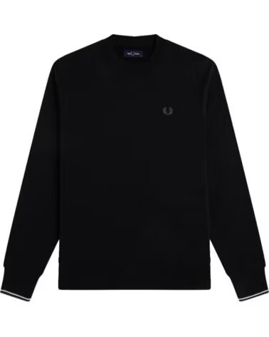 FRED PERRY SUDADERA CUELLO REDONDO M7535 BLACK
