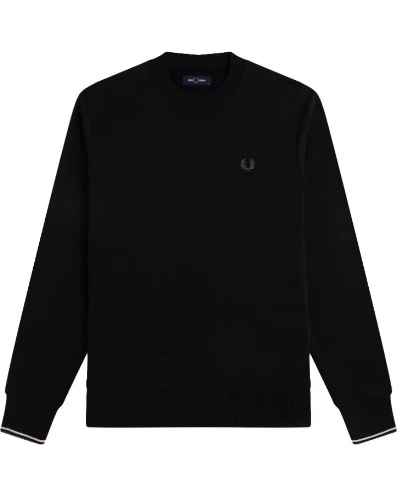 FRED PERRY SUDADERA CUELLO REDONDO M7535 BLACK
