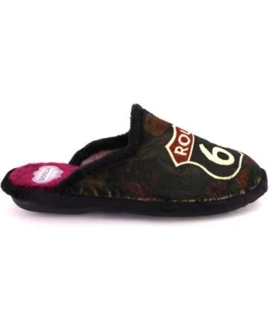 COSDAM 1428 ZAPATILLAS DE CASA ROUTE 66 NEGRO