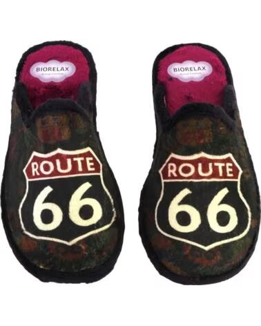 COSDAM 1428 ZAPATILLAS DE CASA ROUTE 66 NEGRO