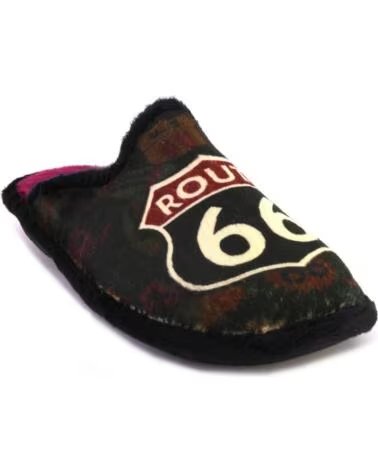 COSDAM 1428 ZAPATILLAS DE CASA ROUTE 66 NEGRO