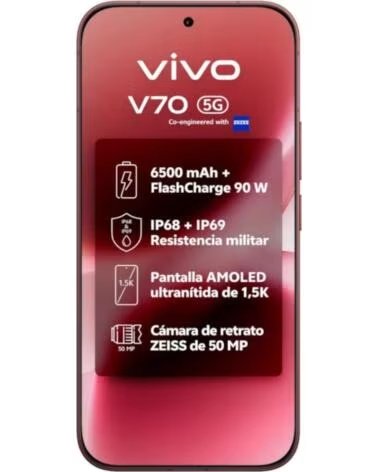 VIVO Smartphone V70 8GB- 256GB- 6 59- 5G- Marron