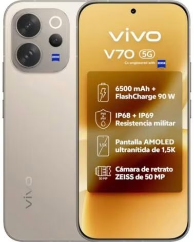 VIVO Smartphone V70 8GB- 256GB- 6 59- 5G- Gris