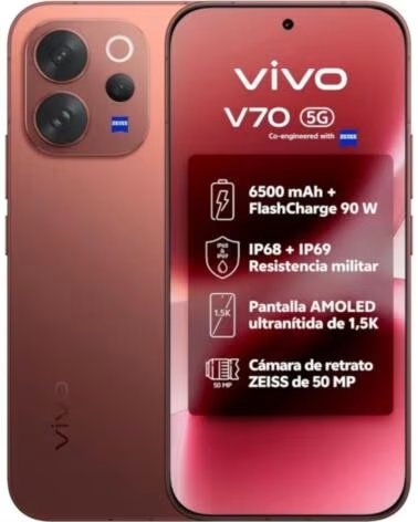 VIVO Smartphone V70 8GB- 256GB- 6 59- 5G- Marron