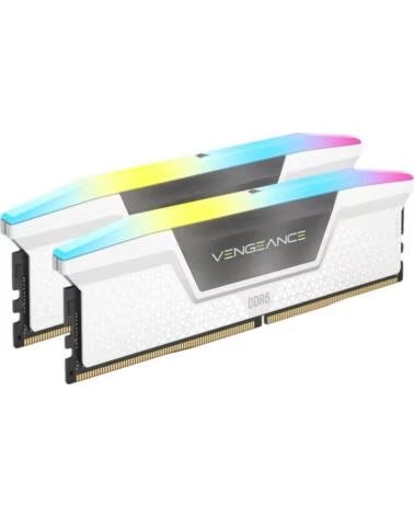 CORSAIR Memoria ram ddr5 32gb 2x16gb vengeance rgb white - 6000 mt - s - pc5 - 24000 - cl36