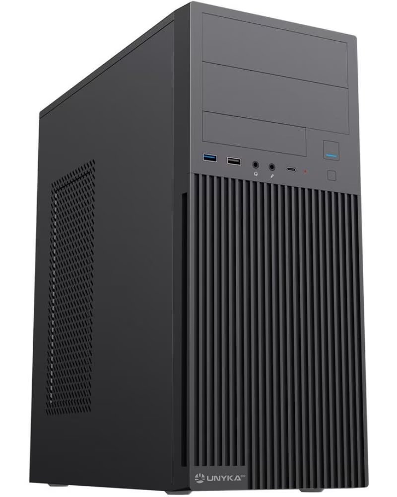 UNYKACH Caja ordenador aero c360 atx negra 500w
