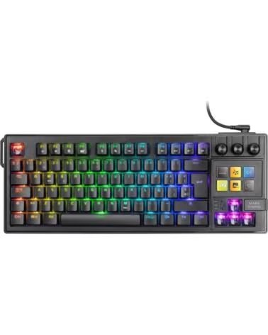 MARS GAMING Teclado Gaming Mecanico MK-MASTER- Switch Rojo- Negro- Incluye SmartDeck